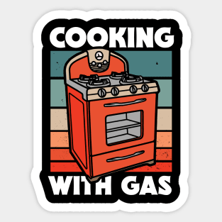 Retro Cooking With Gas // Funny Gas Stove Protest Sticker